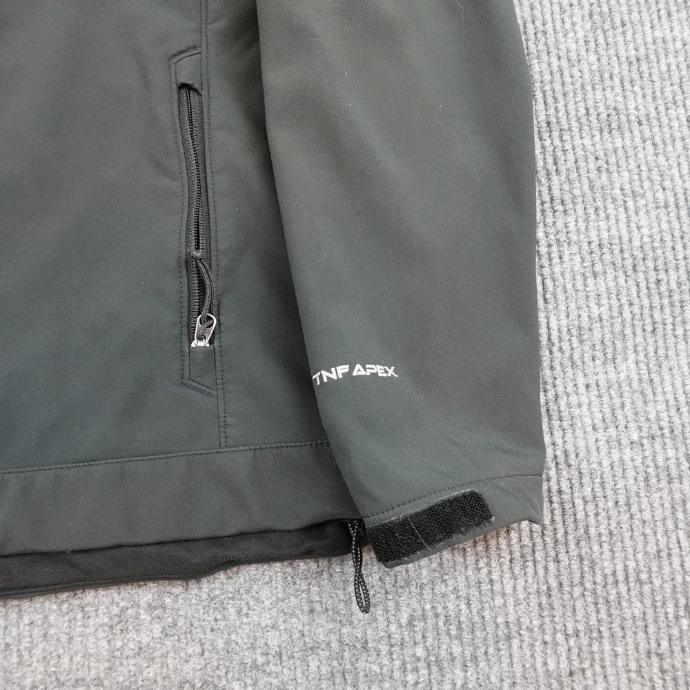 The North Face Apex Jacket Mens Large Gray Softshell Full Zip Hiking Outdoor